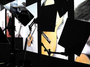 De Konzert Fragmente von Instrumentenbildern