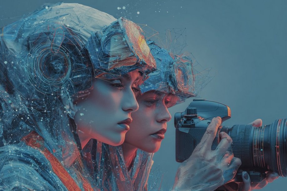 2026-02-04 Filmmaking Workshop KI-generiertes Bild von 2 Personen, die auf eine Kamera schauen