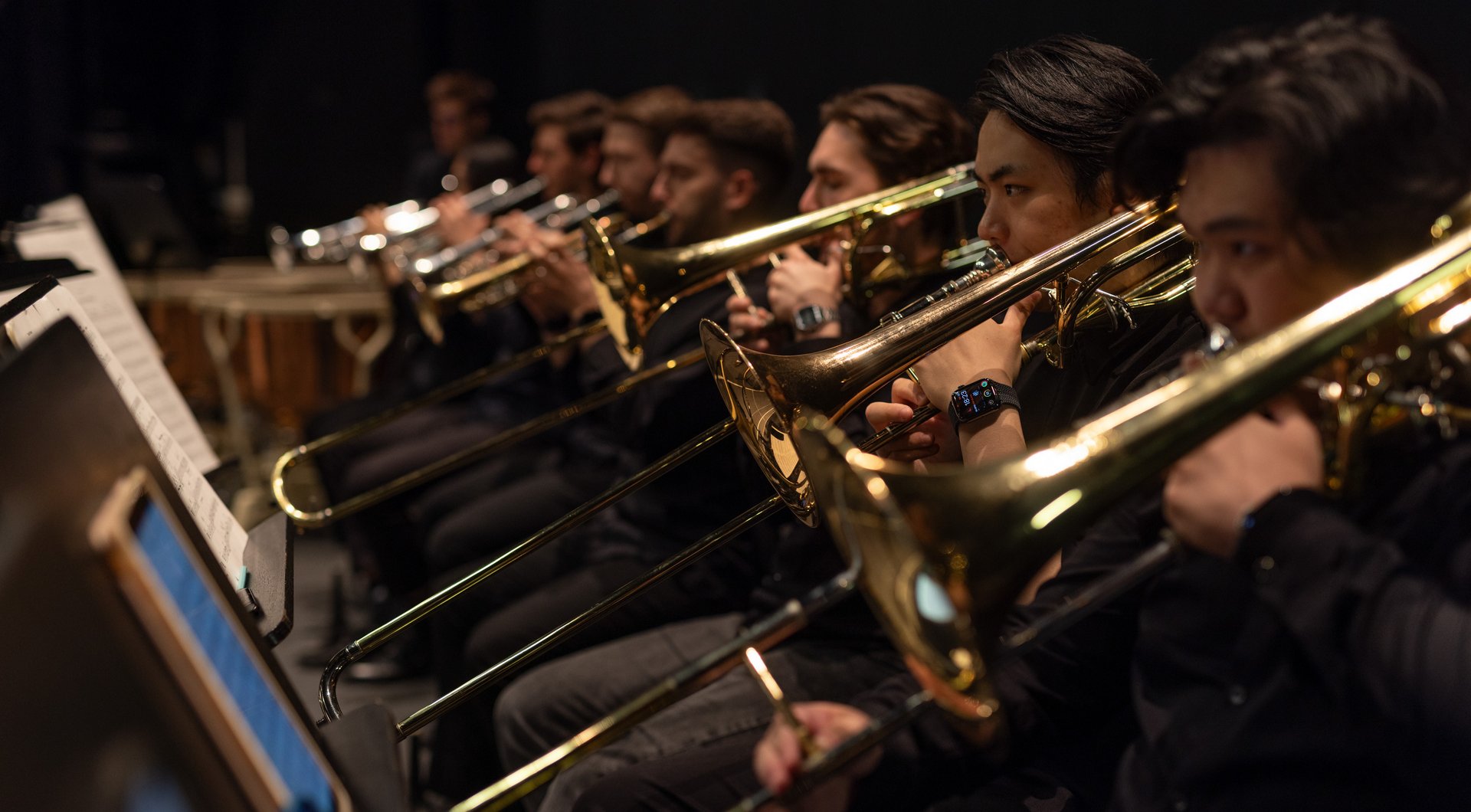 Posaunisten im Orchester