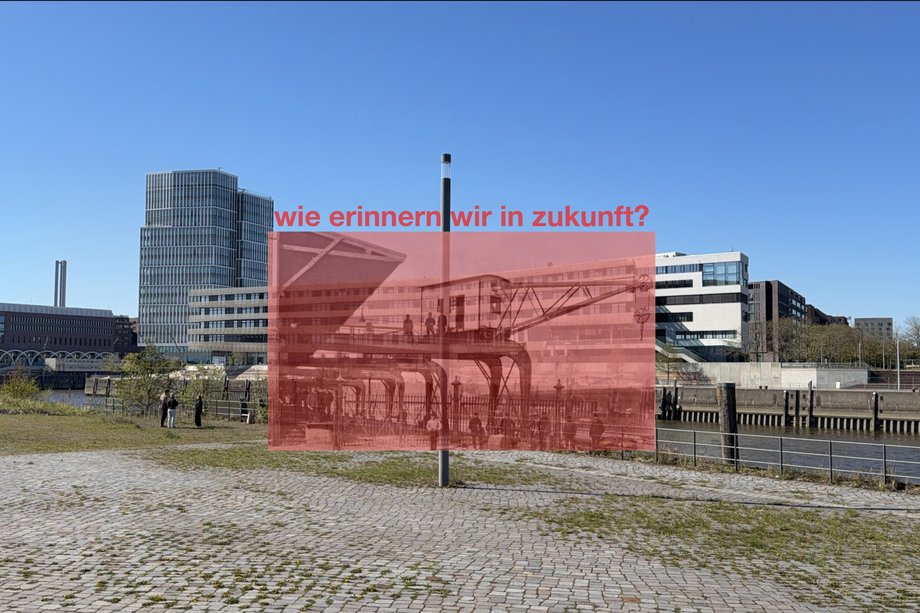 de:colonial monuments lab Bild von einem Gebäude mit Overlay eines älteren Bilds des gleichen Orts