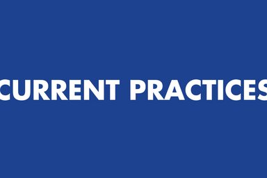 Grafik.Current Practices Grafik mit Schriftzug "Current Practices"