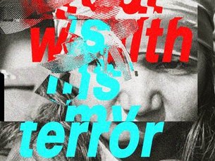 Your wealth is my terror Ein Gesicht, verdeckt vom Projekttitel
